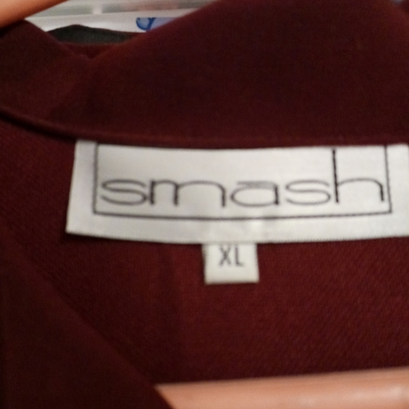 SMASH women's red burgundy 2 PC suit xl - Picture 3 of 4